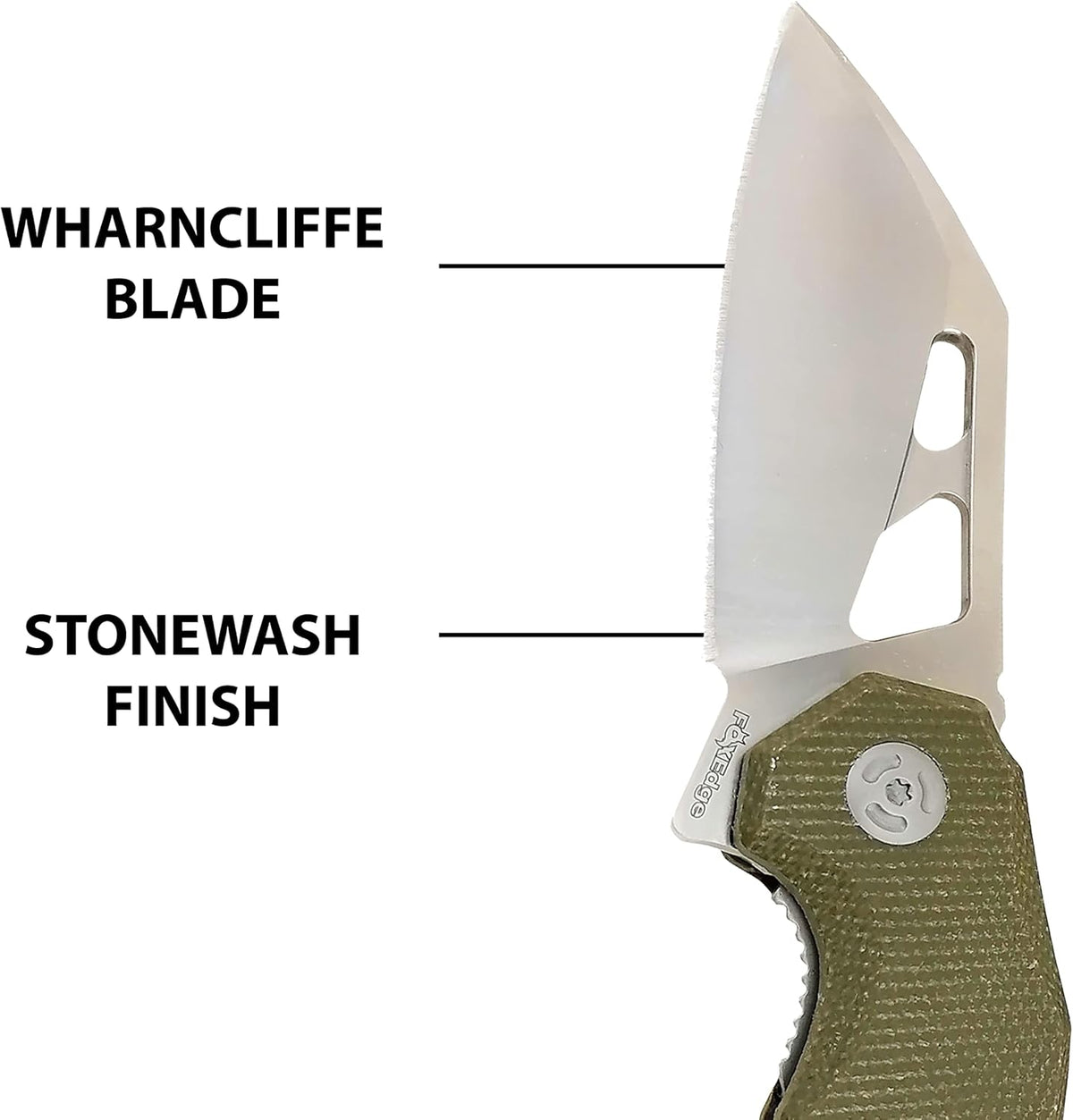 OD Green Folding Pocket Knife VG10 Stainless Steel 2.75 Blade Wharncliffe Textured G10 Scales Liner Lock Flipper G697345