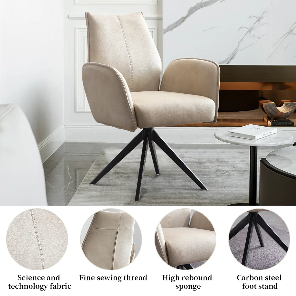 Beige Wide Office Chair O413667