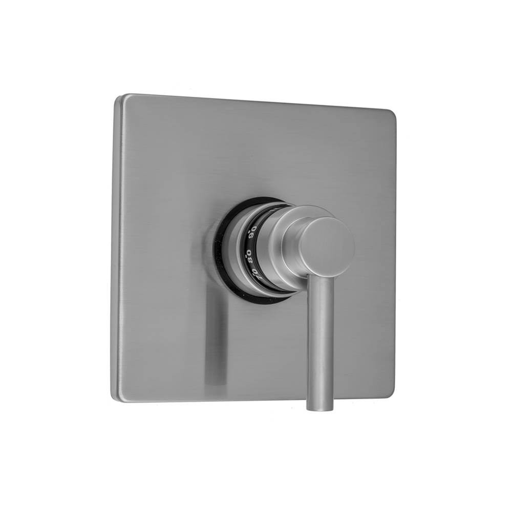 Square Plate with Contempo Low Lever Trim for Thermostatic Valves Satin Chrome Y343