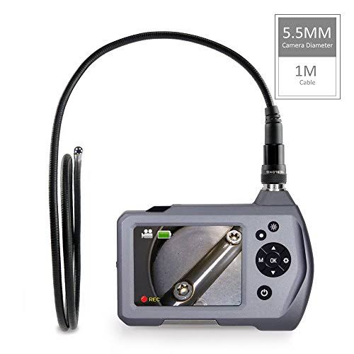 3.5 inch LCD Screen Semi Rigid Cable Borescope with 5.5mm Waterproof Probe M2601