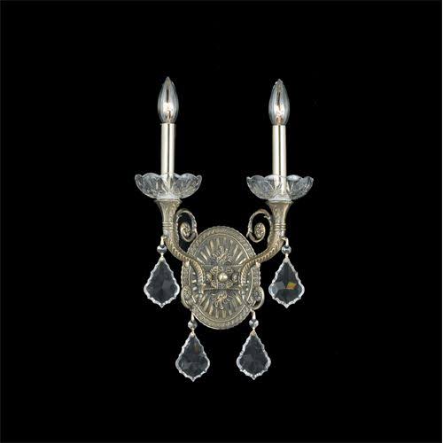 2 Light Crystal Brass Sconce O85545