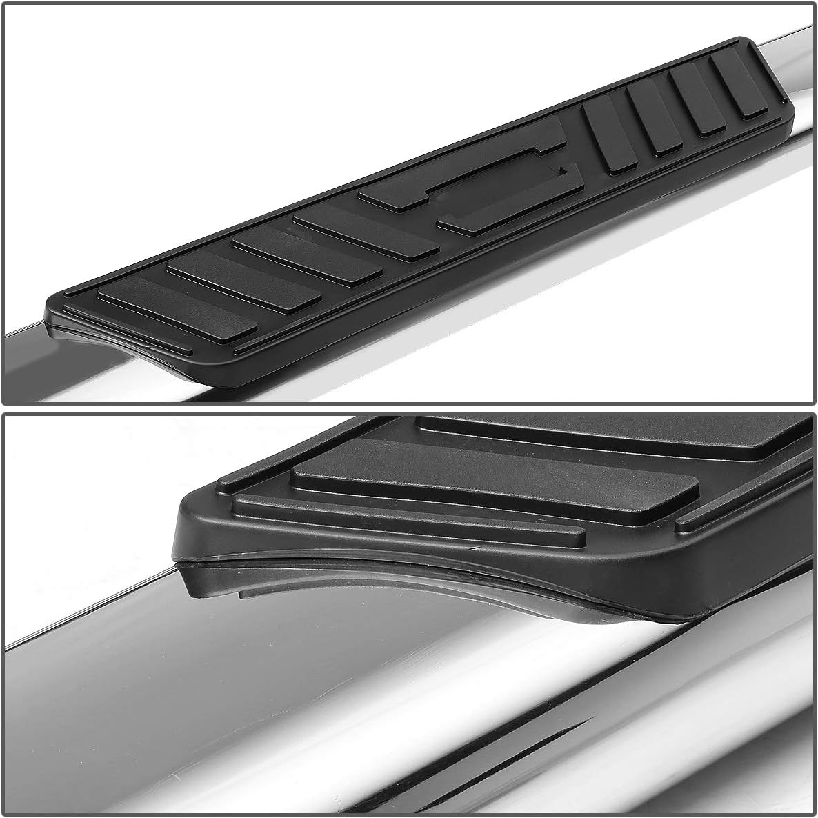 5 Inches Oval Tubing Side Step Nerf Bar Running Board Stainless Steel Polished Chrome C859679