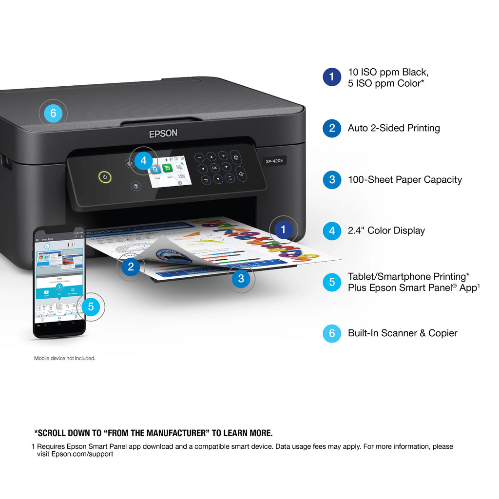 Wireless Color Printer with Scanner and Copier D2086