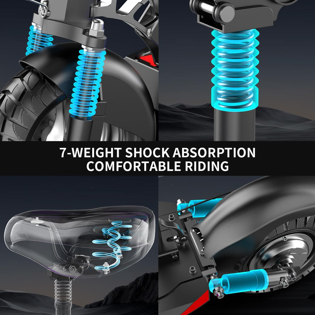 800W Motor 27MPH 35 Miles Range 48V 13AH Li-on Foldable Electric Scooter with Seat F932278