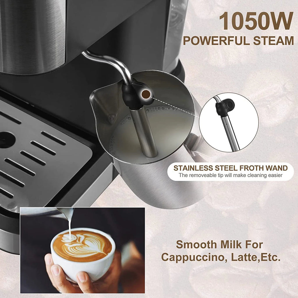 15 Bar Espresso Machine with Milk Frother P4907