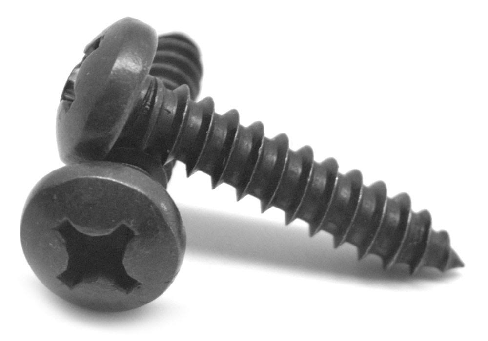 Black Zinc Plated Phillips Pan Head Sheet Metal Screw X1648