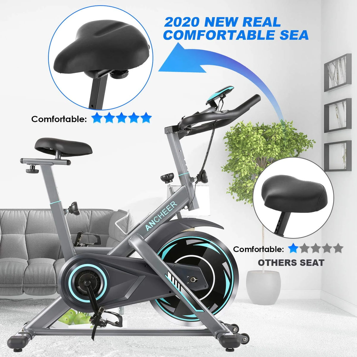 40 lbs Flywheel Stationary Exercise Bike S675