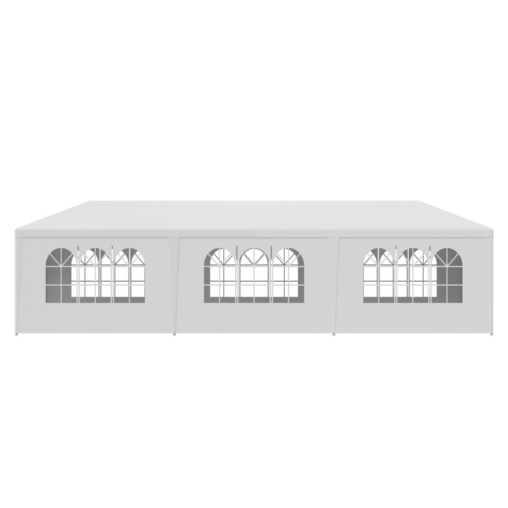10'x30' White Outdoor Gazebo Canopy Tent with 8 Removable Walls I971