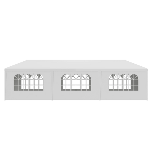 10'x30' White Outdoor Gazebo Canopy Tent with 8 Removable Walls I971