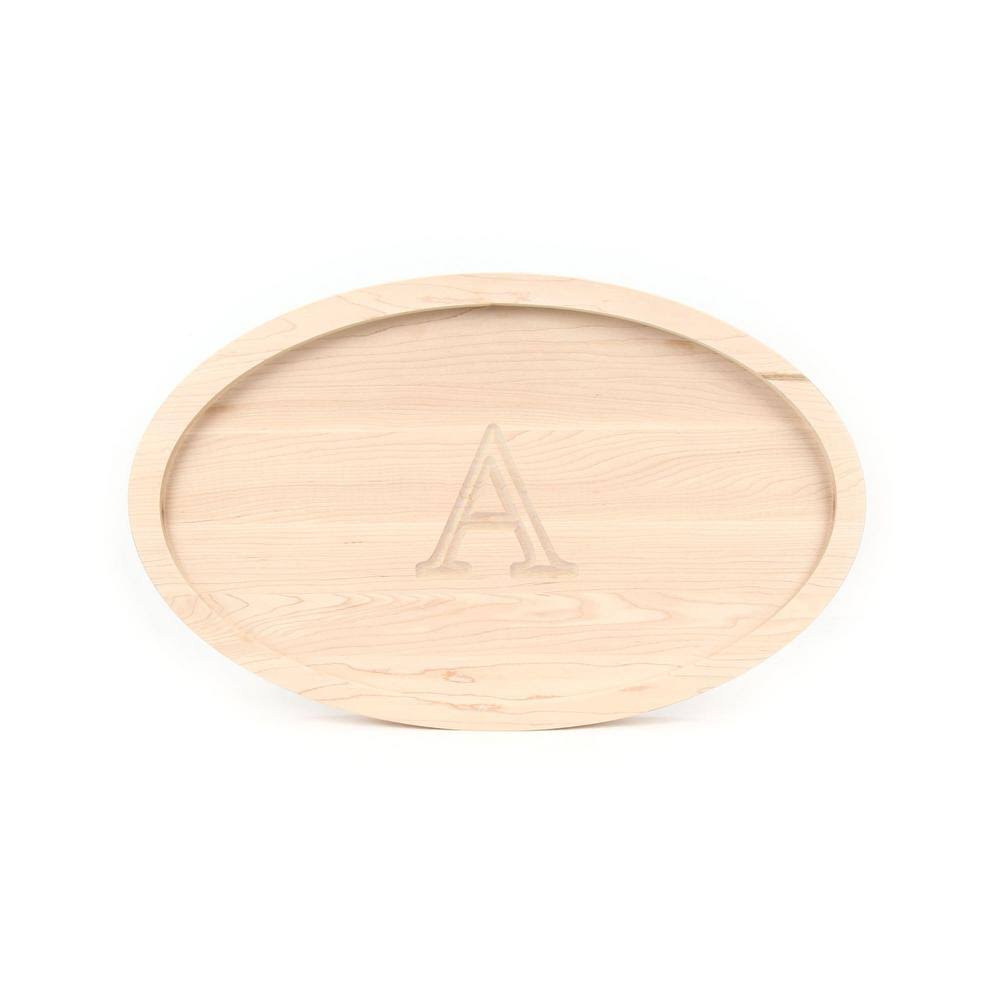 Oval Maple Wood Carving Board with Juice Well O28320