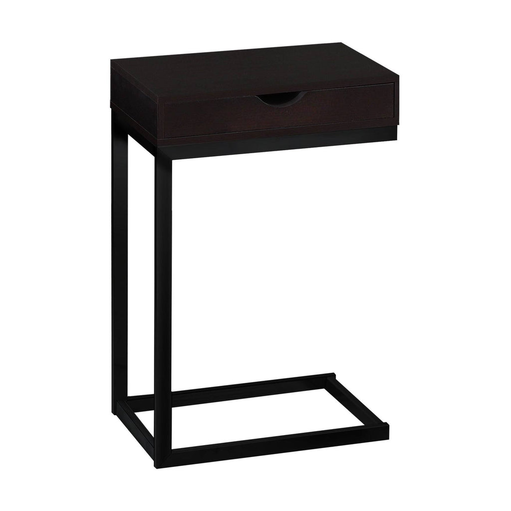 Brown Metal Accent Table with Drawer C42483