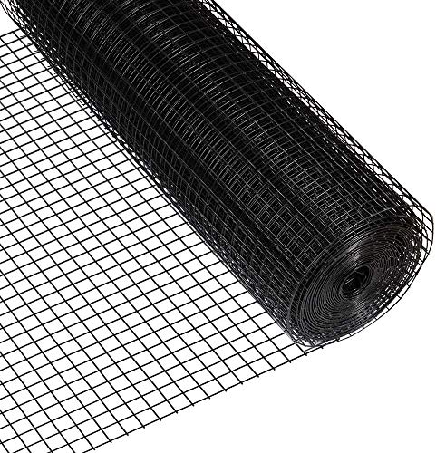 14 Gauge Black Vinyl Coated Welded Wire Mesh 1 inch by 1 inch (2 ft. x 50 ft.) F28182