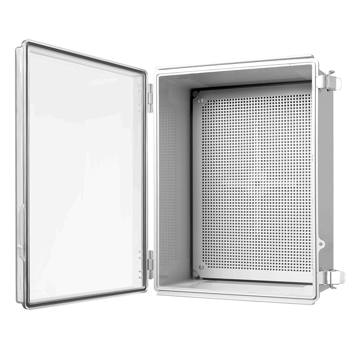 IP67 Waterproof Hinged Cover Plastic Junction Box with Mounting Plate 400×300×180mm E47121