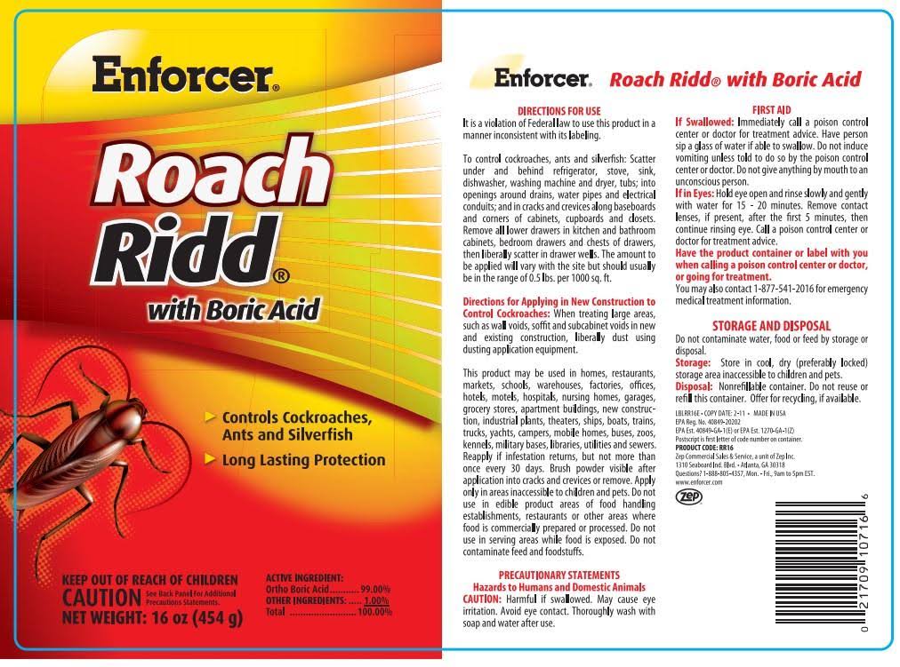 Boric Acid Roach Ridd 16 oz Case of 12 U1298