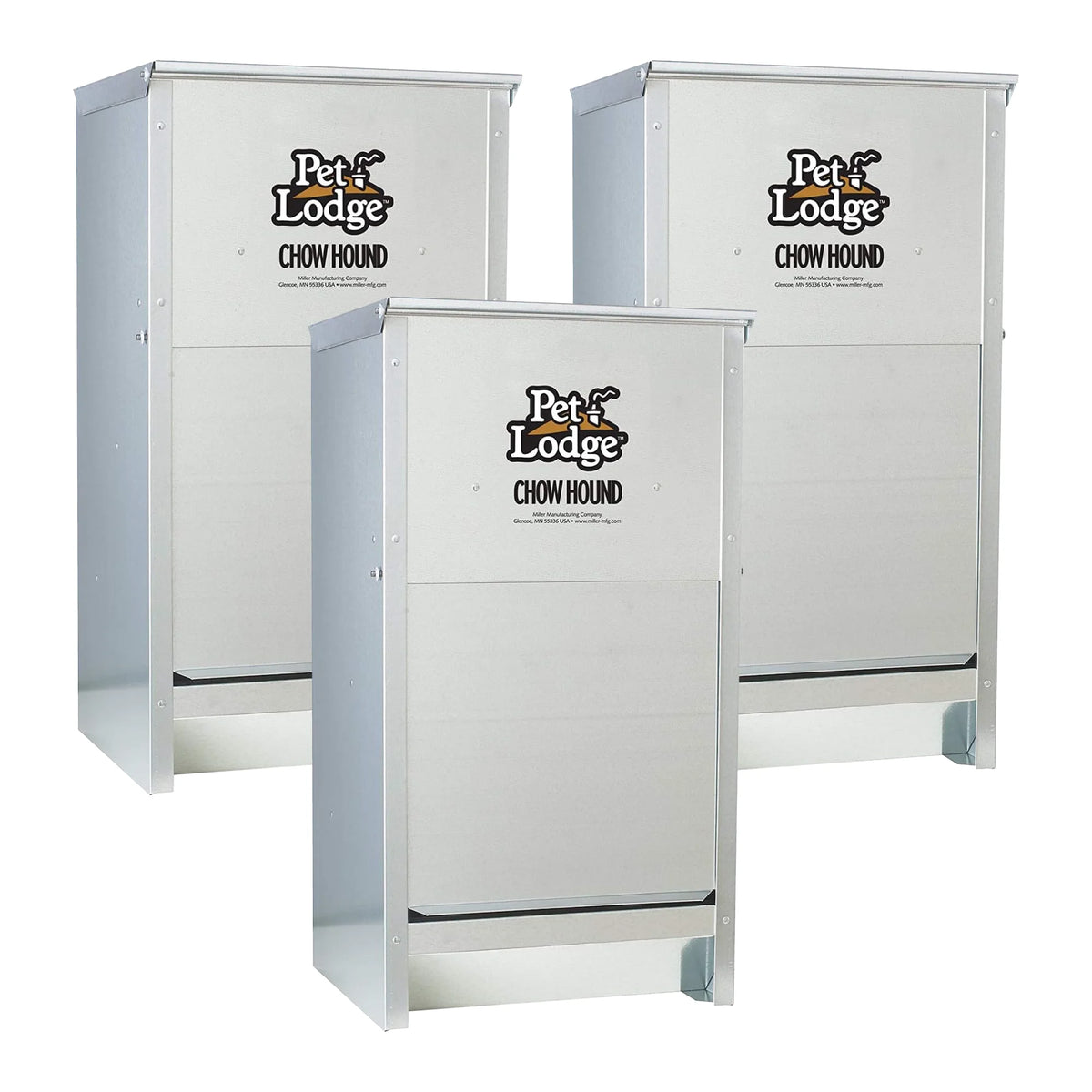25 Pound Automatic Steel Dog Feeder (3 Pack) Z63039