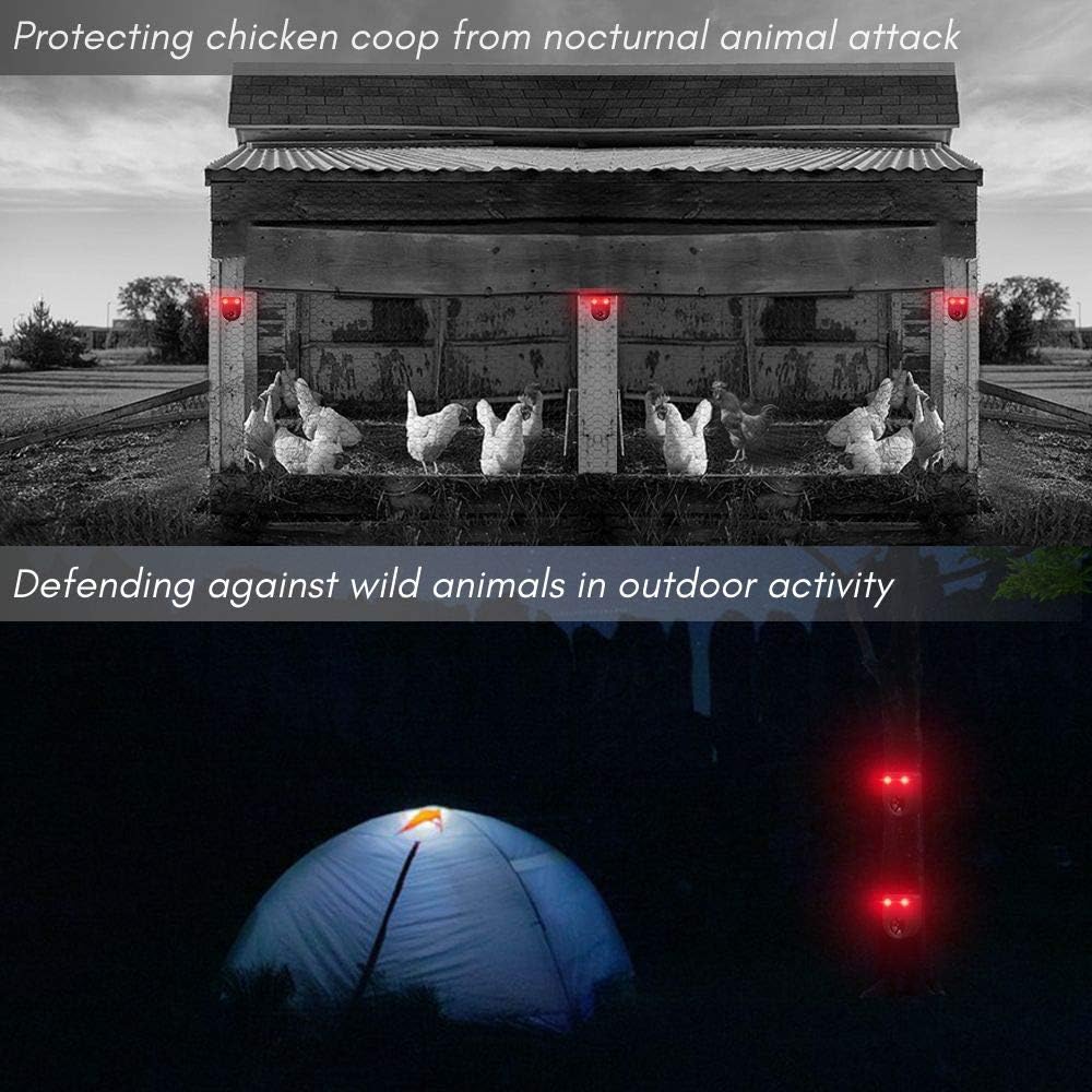 Pack of 8 Solar Powered Animal Deterrent Light A3832