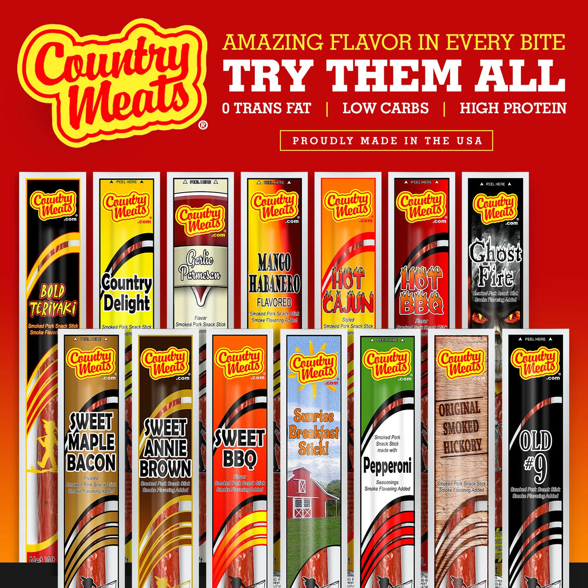 14 Sticks Variety Pack Meat Sticks N564236