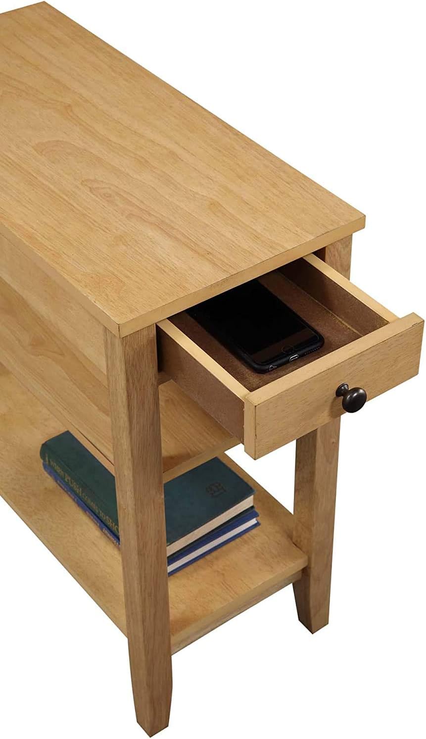 Three Tier End Table with Drawer L4377