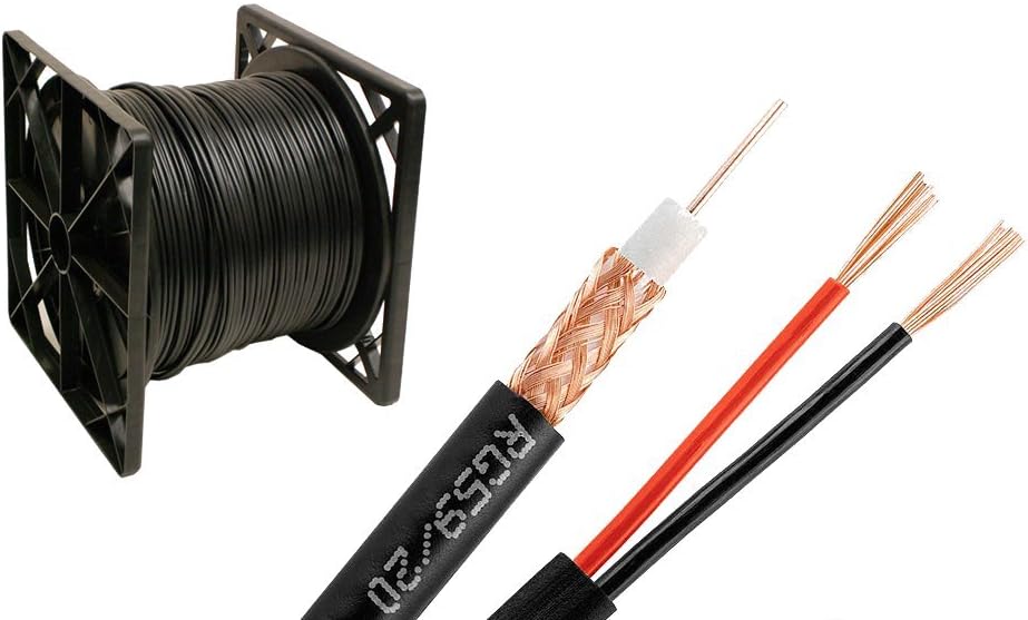 Coaxial Siamese Cable 1000 FT Black M696