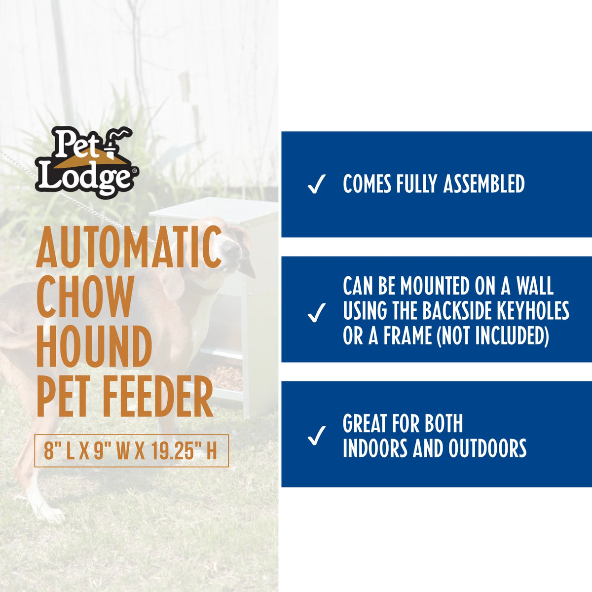 25 Pound Automatic Steel Dog Feeder (3 Pack) Z63039