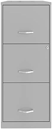 3 Drawer Vertical Metal File Cabinet with Lock Pearl White G448578