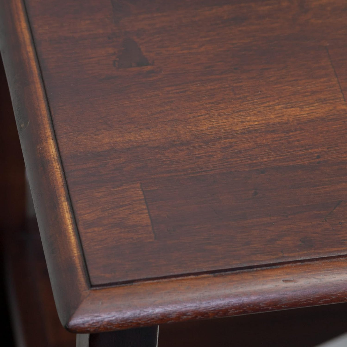 Brown Mahogany Acacia Wood Accent Table with Drawer C120506