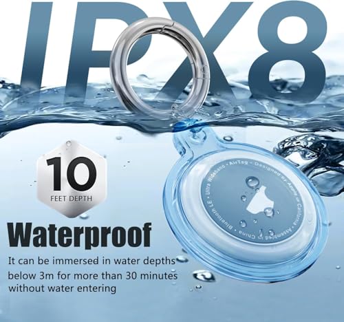 Waterproof Clear Airtag Holder with Keychain Z302602