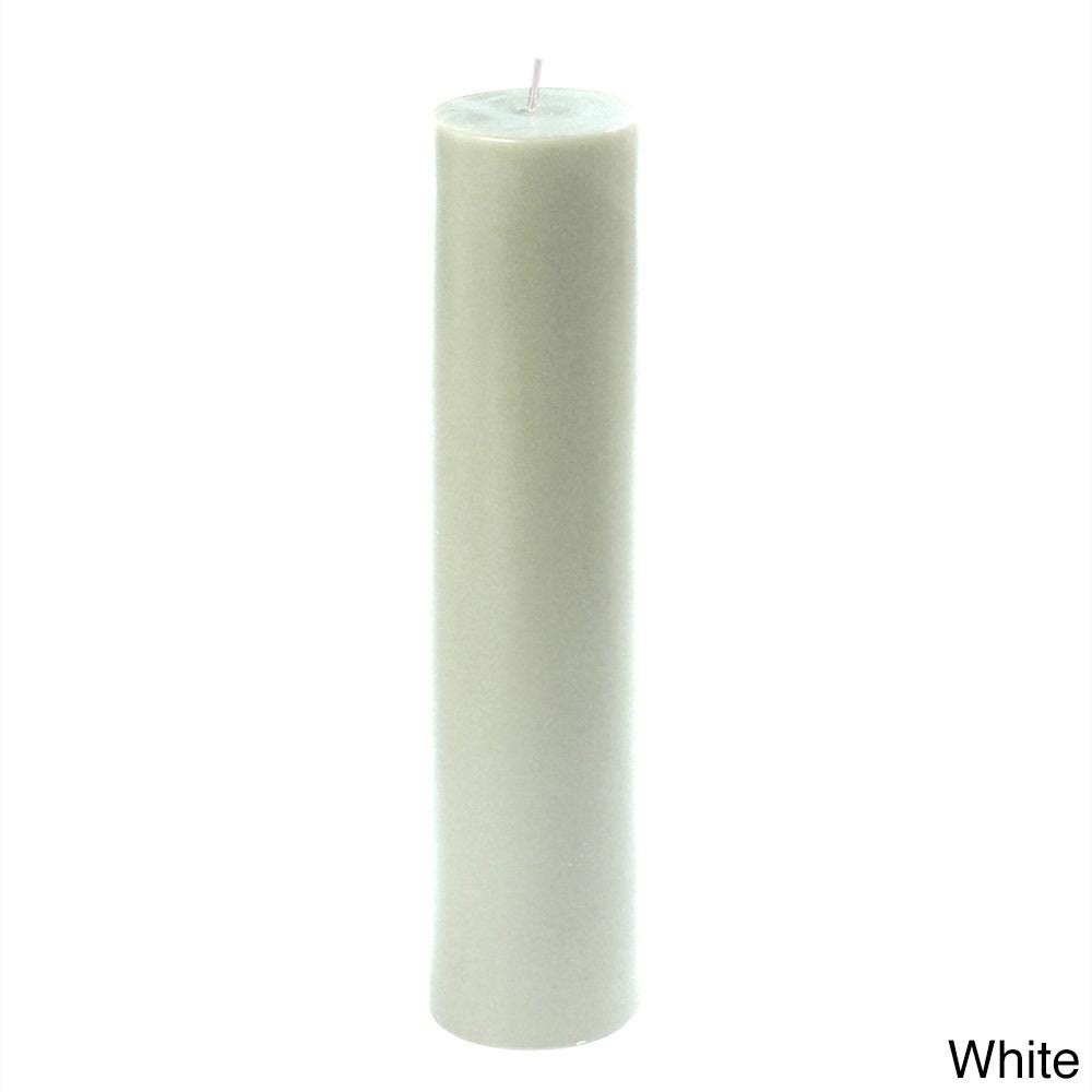 9-Inch Round Unscented Pillar Candles Pack of 12 Yellow R36768