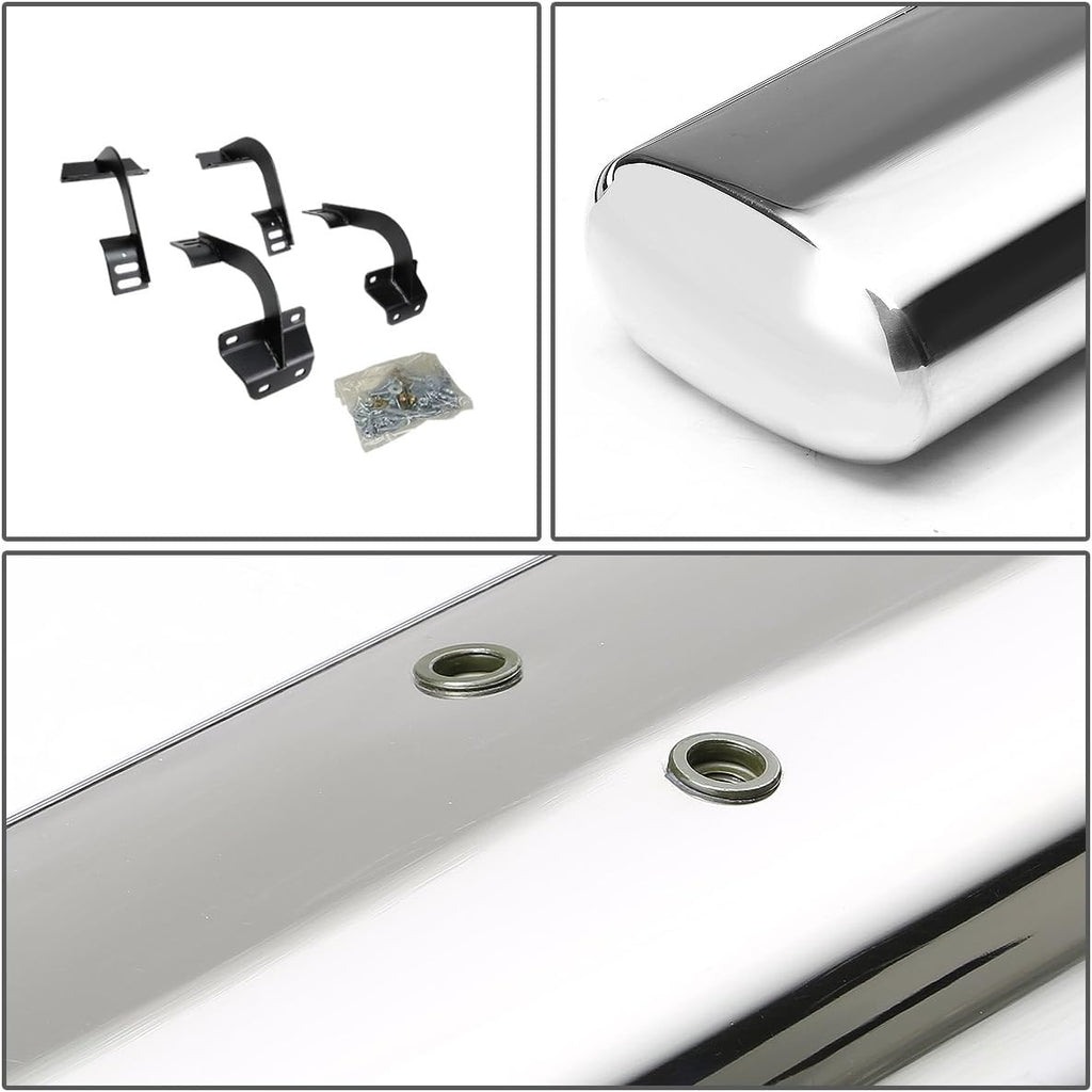 5 Inches Oval Tubing Side Step Nerf Bar Running Board Stainless Steel Polished Chrome C859679