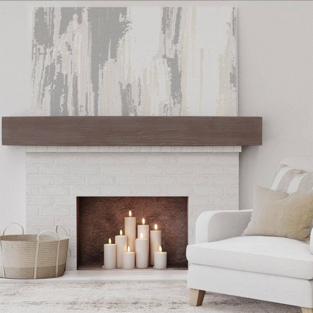 Sandblasted Faux Wood Fireplace Mantel J758894
