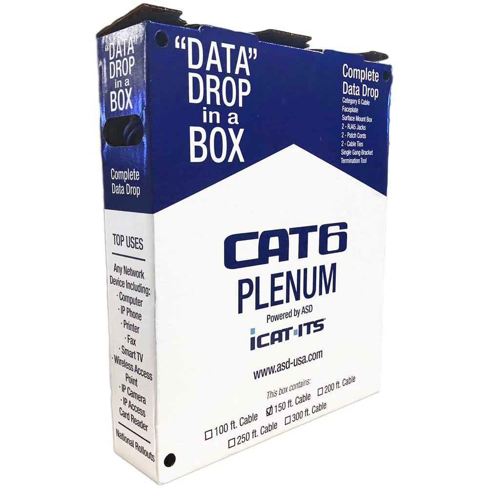 Cat6 150 ft. Blue Plenum Kit X780