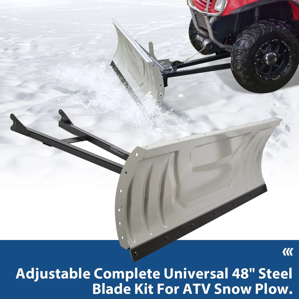48" Adjustable Steel Snow Plow Blade for ATV X42860