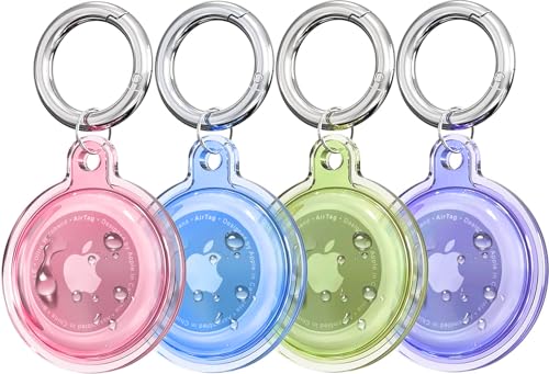 Waterproof Clear Airtag Holder with Keychain Z302602