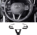 ABS Carbon Fiber Steering Wheel Cover Trim 3pcs F114