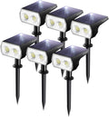 48 LEDs IP65 2 in 1 Solar Spotlights 6 Pack Cold White T342