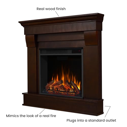 White Corner Electric Fireplace with Mantel O58885