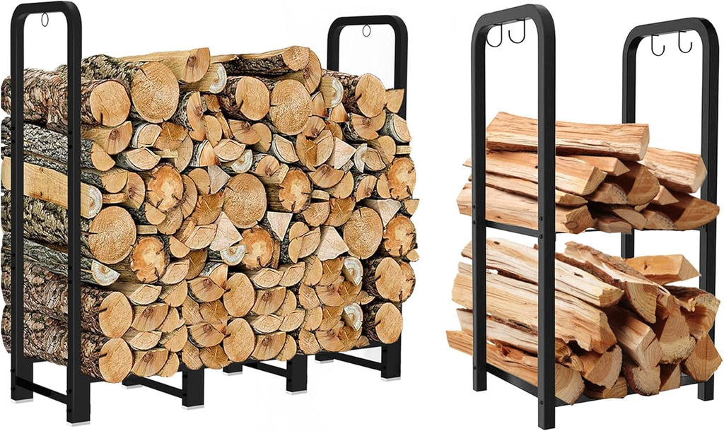 Black 4ft Outdoor Firewood Rack I50520