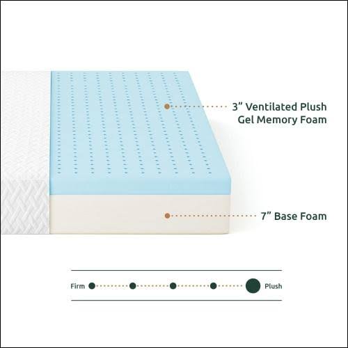 10 inch Gel Memory Foam Mattress California King White B547084