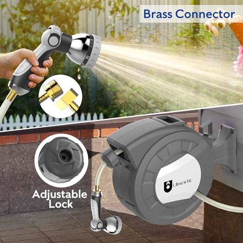 1/2 in x 110 ft Wall Mounted Garden Hose Reel P469278