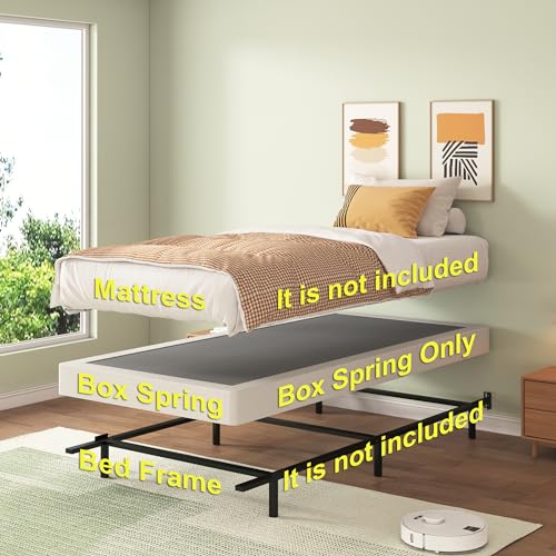 Twin Box Spring with Fabric Cover Set, 5 Inch Twin Size D5668