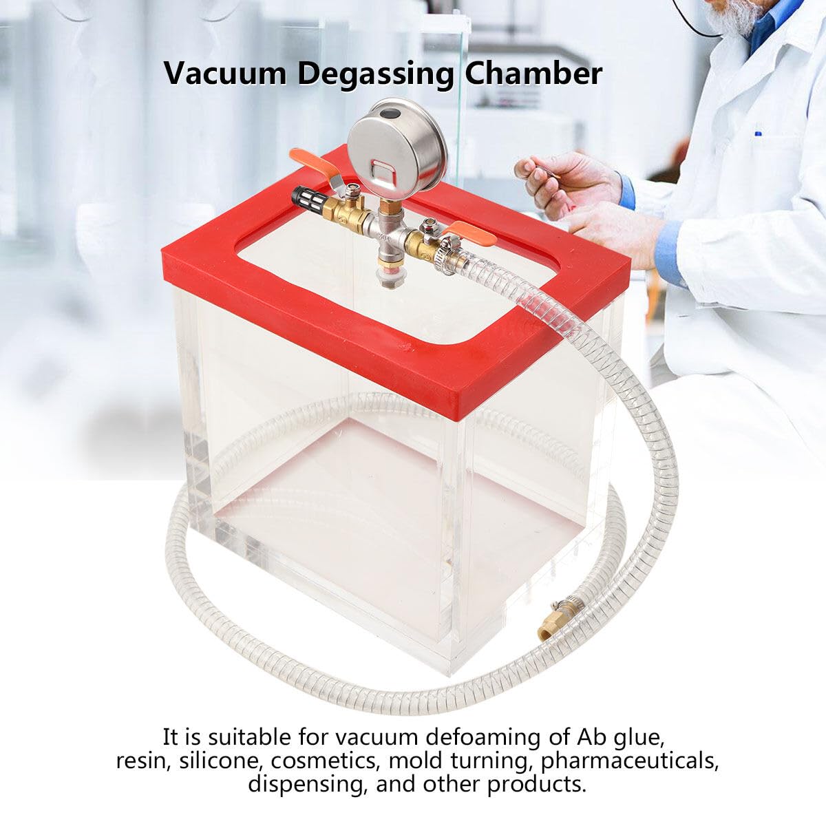 2 Gallon Clear Acrylic Vacuum Chamber L45660