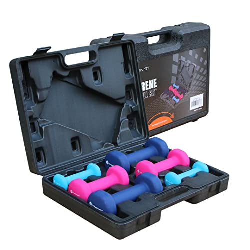 3 Pairs Dumbbell Set With Hard Plastic Case C1950