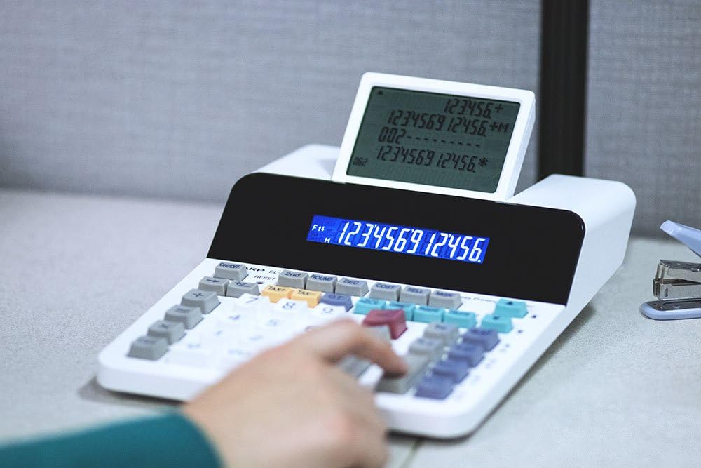 12-Digit LCD Paperless Printing Calculator M204
