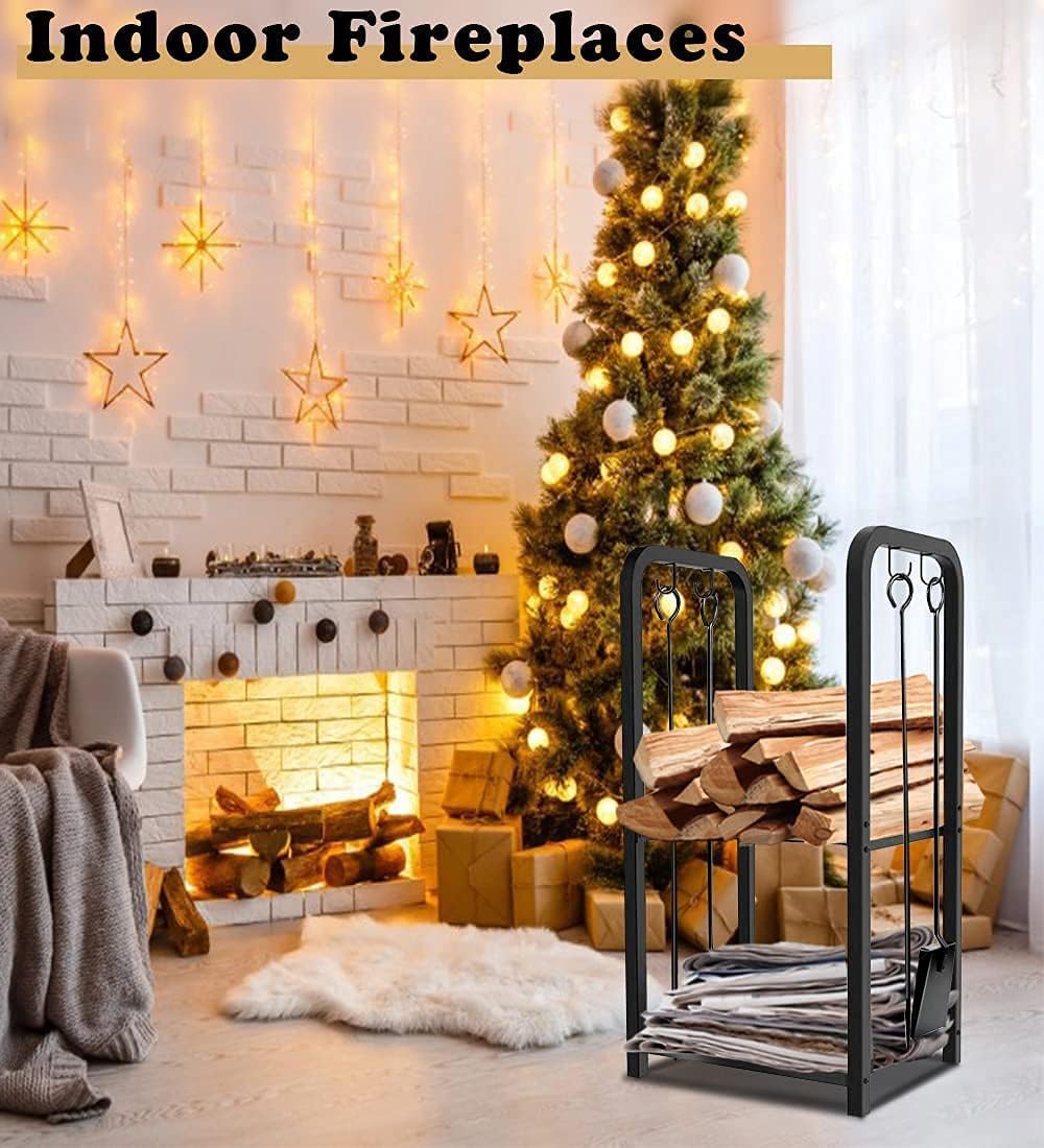 Black 4ft Outdoor Firewood Rack I50520