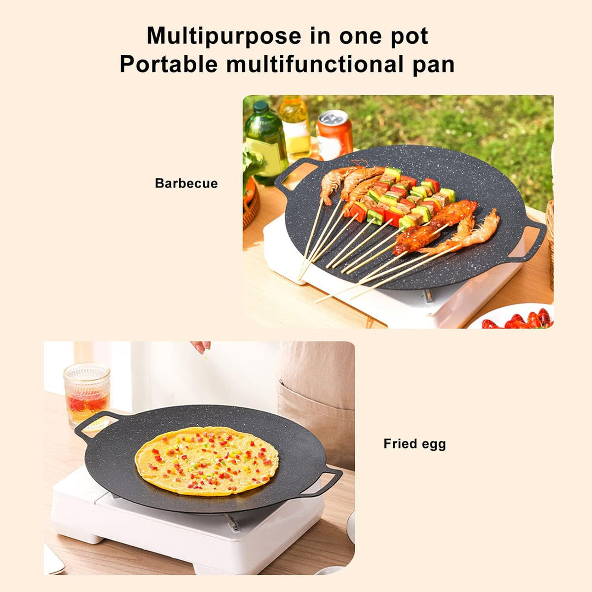 Non Stick Circular Korean Bbq Grill Pan (30cm) R4694