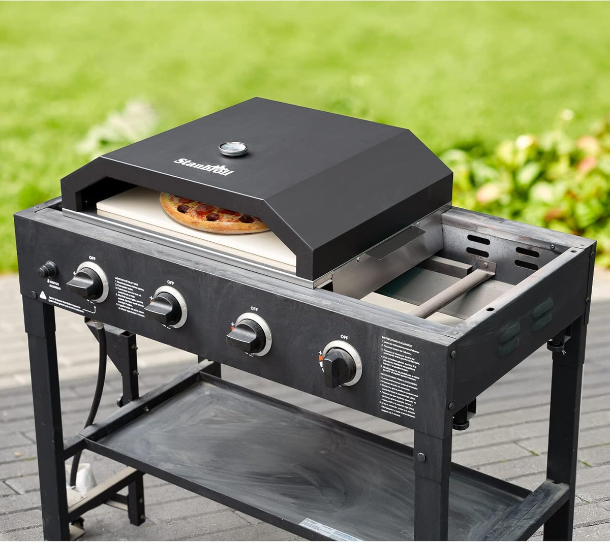 Pizza Oven with Temperature Gauge and Pizza Stone B99819