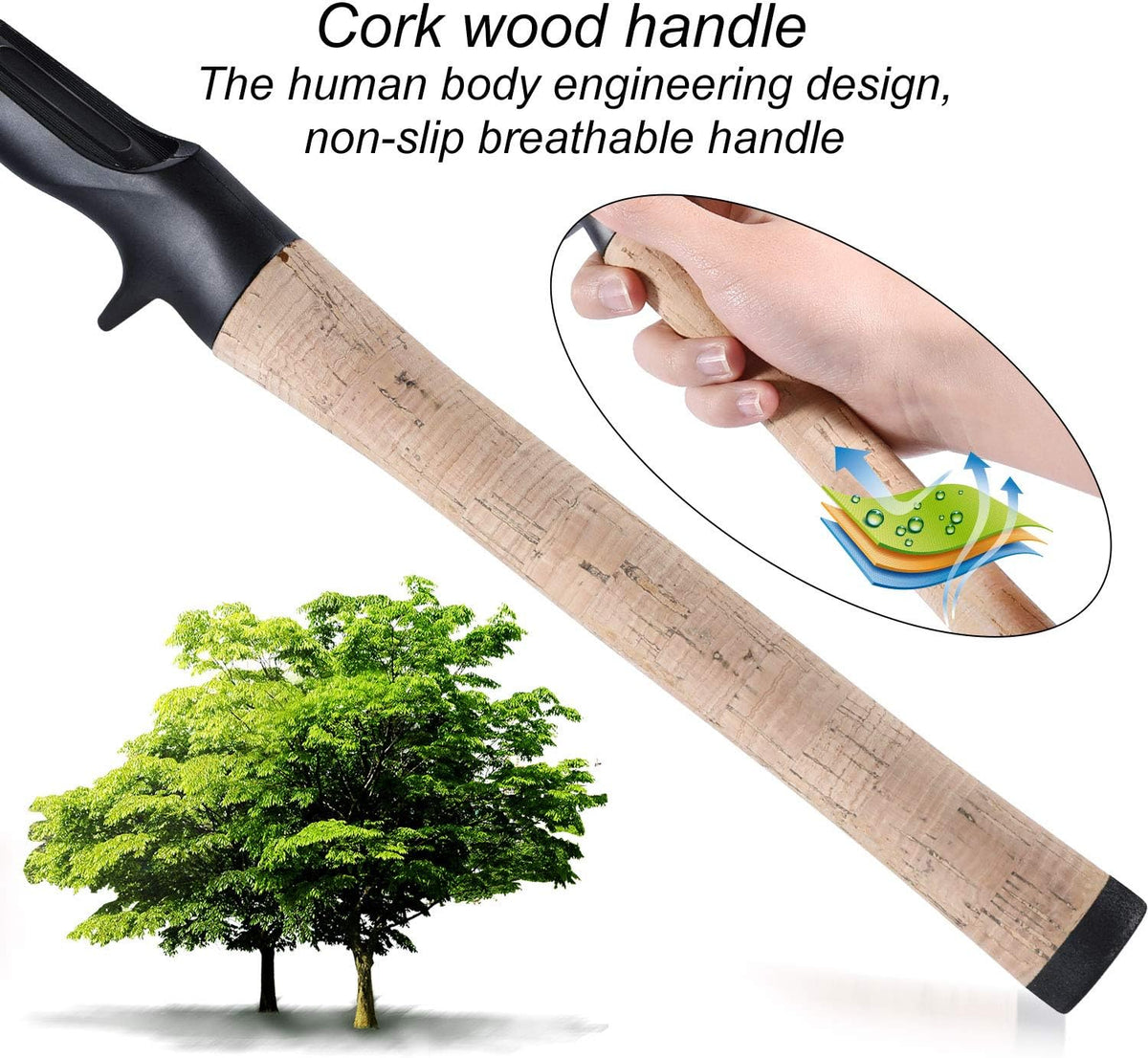 Graphite Lightweight Ultra Light Trout Rods 2 Pieces Cork Handle Spinning Fishing Rod J9092
