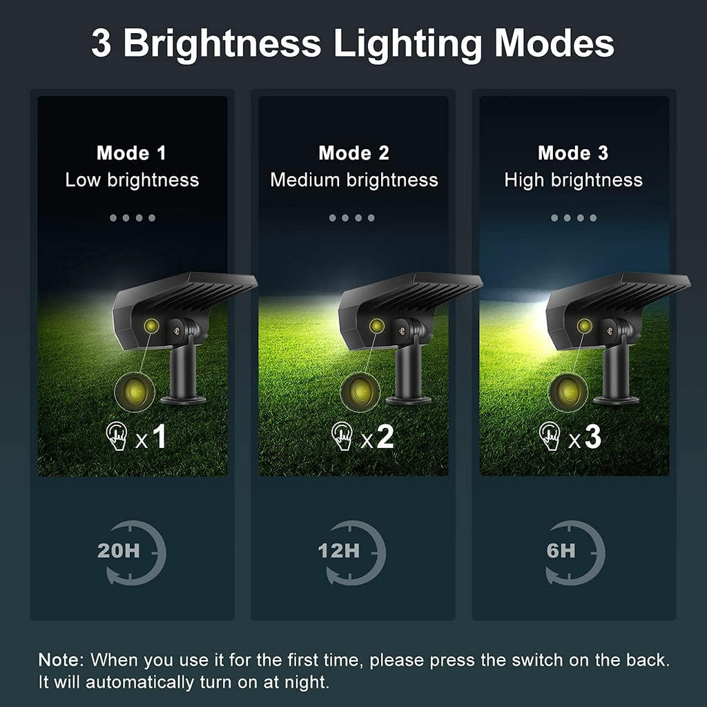48 LEDs IP65 2 in 1 Solar Spotlights 6 Pack Cold White T342
