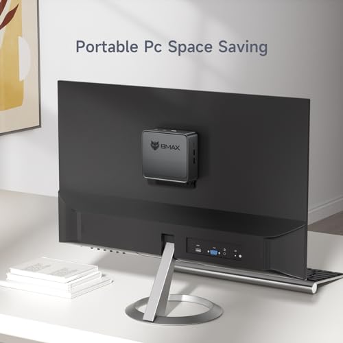 Mini PC, Fanless Intel N4000, 8GB LPDDR4 RAM, 128GB eMMC, WiFi5, HDMI, VGA, 4K HD, Dual WiFi, BT4.2 K245180