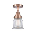 1 Light 6 inch Flush Mount in Antique Copper Z791